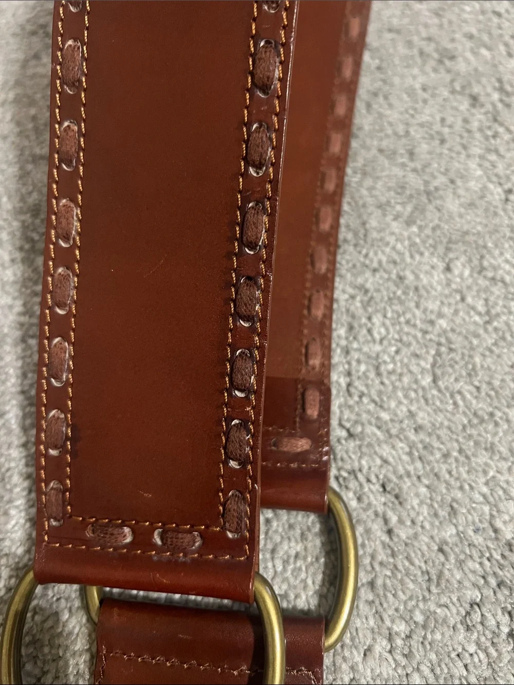 Vintage WCM New York Genuine Italian Leather Fringe Belt